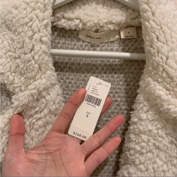 Anthropologie Marled Sherpa sweater coat NWT